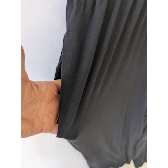 Old Navy Women's Black Smocked V Neck Wide Leg Jumpsuit Pants XL Pockets New - Picture 3 of 9